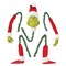 5-Piece Set: Grinch Christmas Tree Decorations Elf Head Christmas Tree Arms And Legs